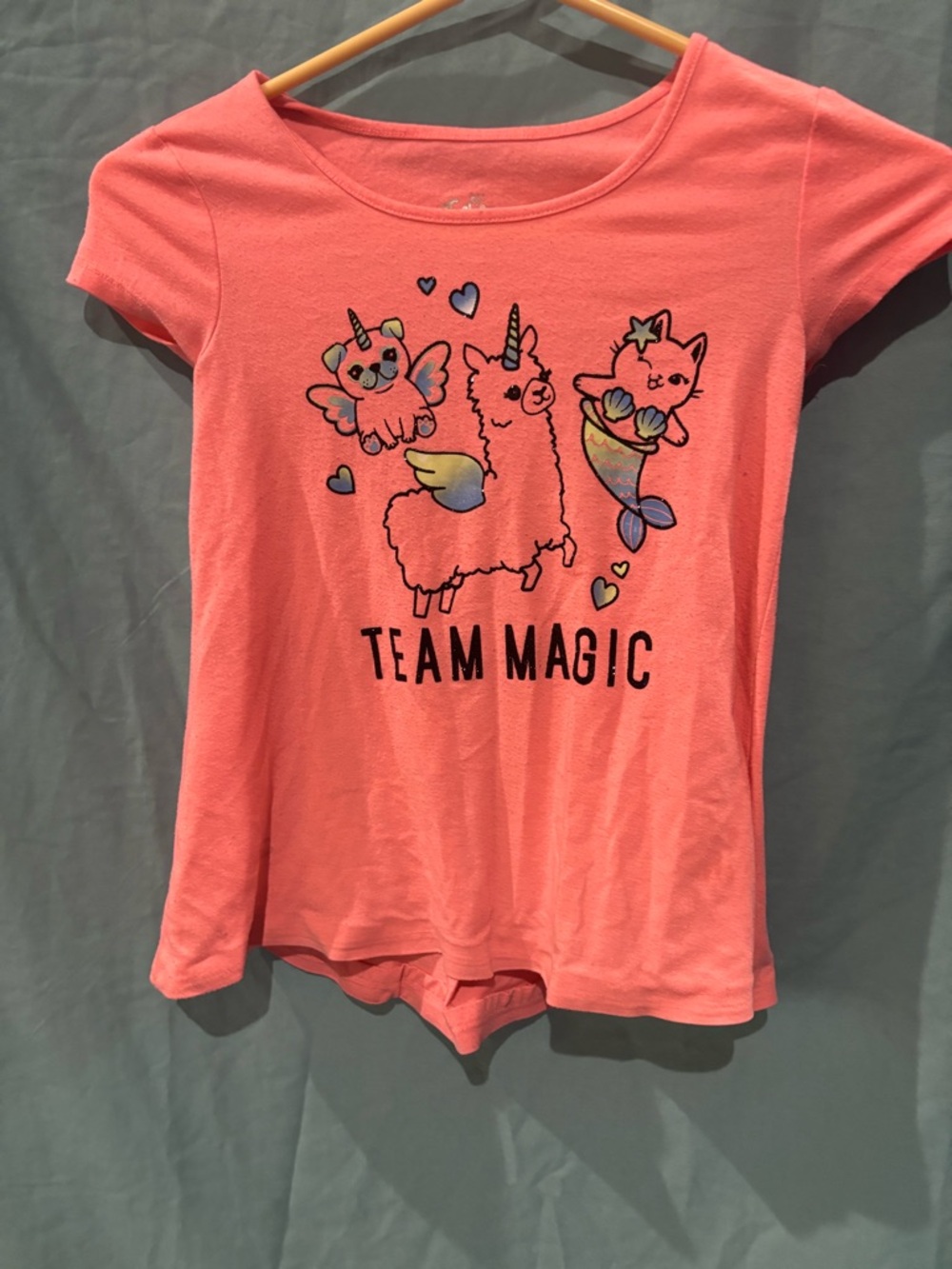 Justice Pink Graphic Tee with Silver Logo